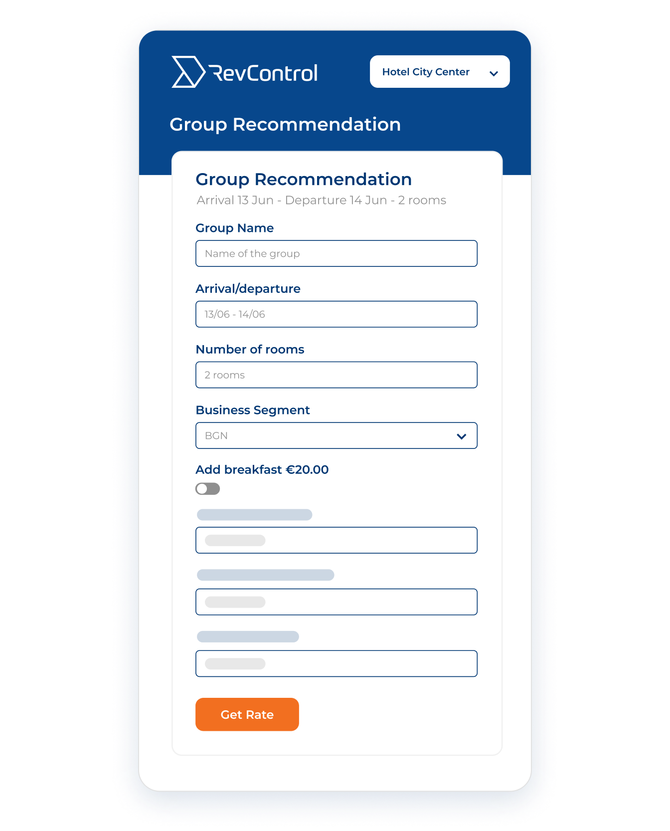 Group Rate Recommendation